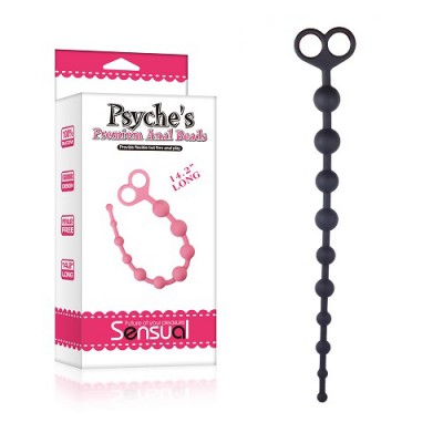 Анальная цепочка черная Psyche’s Premium Anal Beads