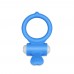 Виброкольцо голубое Power Heart Clit Cockring