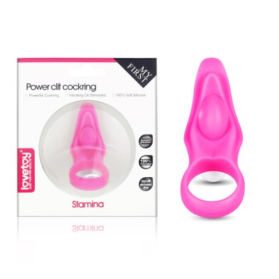 Виброкольцо Power Clit Silicone Cockring розовое