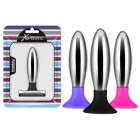 Анальная пробка Bobby серебристо-черная