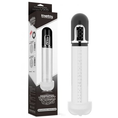 Вакуумная помпа автоматическая Maximizer Worx VX5 с насадкой в форме ротика чёрная Вакуумная помпа автоматическая Maximizer Worx VX5 с насадкой в форме ротика чёрная
