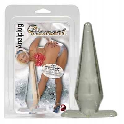 Анальная втулка Dimond: anal plug, прозрачная