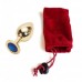 Стальная пробка Jewelry Plug Medium Gold синяя