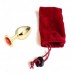 Стальная пробка Jewelry Plug Medium Gold рубиновая Стальная пробка Jewelry Plug Medium Gold рубиновая