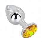 Мини-плаг из стали с кристаллом Juicy Yellow