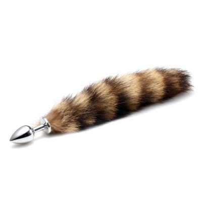 Анальная пробка с хвостиком Anal Plug Tail Silver S