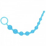 Голубые анальные бусы Jelly X-10 