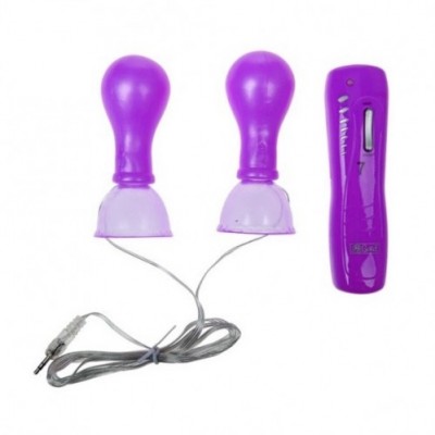 Помпы для сосков с вибрацией фиолетовые