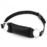 Чёрный мягкий кляп-трензель