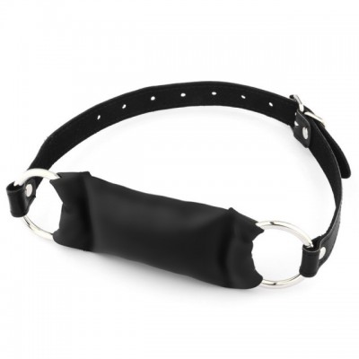 Чёрный мягкий кляп-трензель