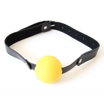 Кляп на ремне с жёлтым шаром