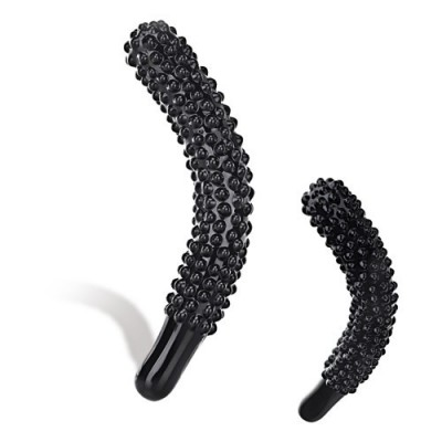 Dionysius Spiked Love фаллос из черного стекла