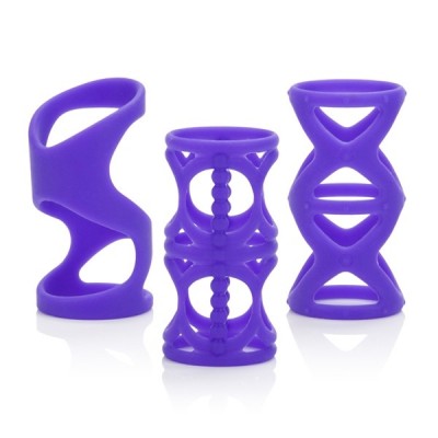 Насадки на пенис из силикона фиолетовые Lover's Cage Posh