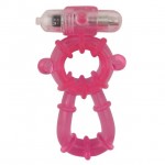 Виброкольцо розовое Beefcake Dual Rings Vibe