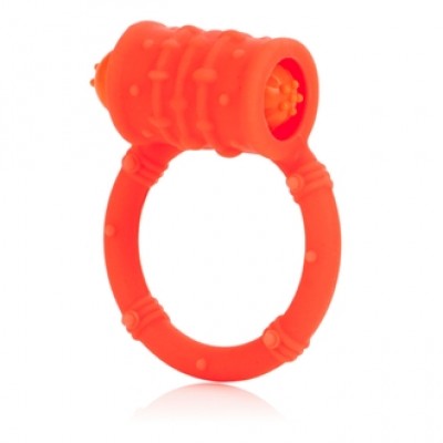 Стимулирующее кольцо с вибро-моторчиком апельсиновое Posh