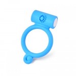 Виброкольцо голубое Power Bud Сlit Сockring