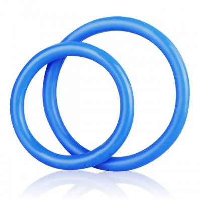 Набор из двух голубых силиконовых колец разного диаметра Silicone Cock Ring Set Набор из двух голубых силиконовых колец разного диаметра Silicone Cock Ring Set