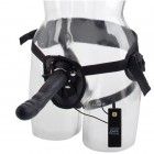 Страпон с черным силиконовым вибродилдо Rippler