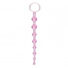 Розовая анальная цепочка First Time Love Beads