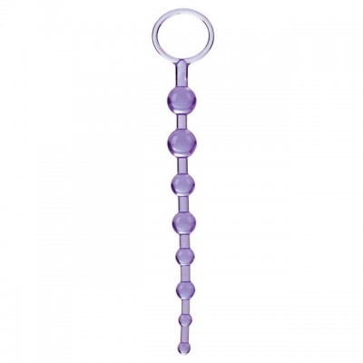 Фиолетовая анальная цепочка First Time Love Beads