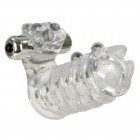 Вибро-насадка на пенис с бусинами Jaguar