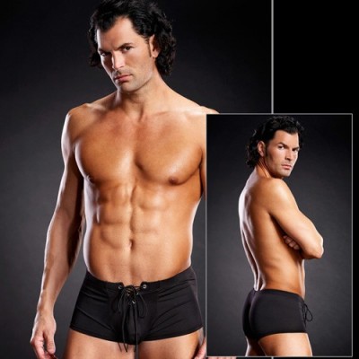  Черные боксеры на шнуровке S/M