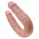 Двойной фаллоимитатор King Cock U-Shaped Medium Double Trouble Flesh