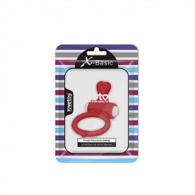 Виброкольцо красное Power Clit Silicone Cockring