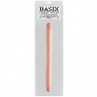 Двухсторонний фаллоимитатор Basix Rubber Works 18" Ribbed Double Dong Flesh