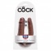 Двойной фаллоимитатор King Cock - Medium Double Toruble коричневый