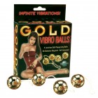 Четыре вагинальных шарика с вибрацией Gold Vibro Balls Set
