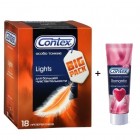 Презервативы Contex № 18 Lights особо тонкие + гель Romantic 30 мл