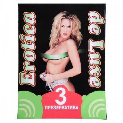 Презервативы Erotica deluxe №3 с силиконовой смазкой 1 блок (24 упаковки) Презервативы Erotica deluxe №3 с силиконовой смазкой 1 блок (24 упаковки)