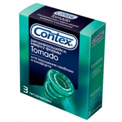 Презервативы Contex №3 Tornado расширяющейся кверху формы Презервативы Contex №3 Tornado расширяющейся кверху формы