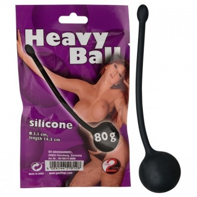 Вагинальный шарик Heavy Ball 80 гр черный Вагинальный шарик Heavy Ball 80 гр черный