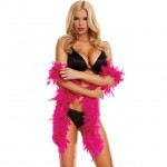 Пушистое розовое боа Pink Rose