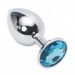 Анальная пробка Anal Plug Silver Blue M